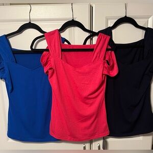 Women's off the shoulder short sleeve T-shirt, top bundle- one NWT- Small